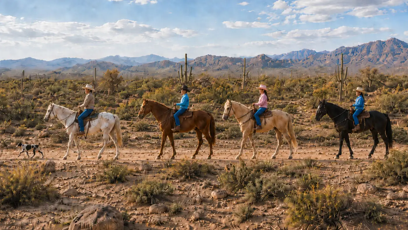 Short Ride horseback tour at Cerritos Cowboy