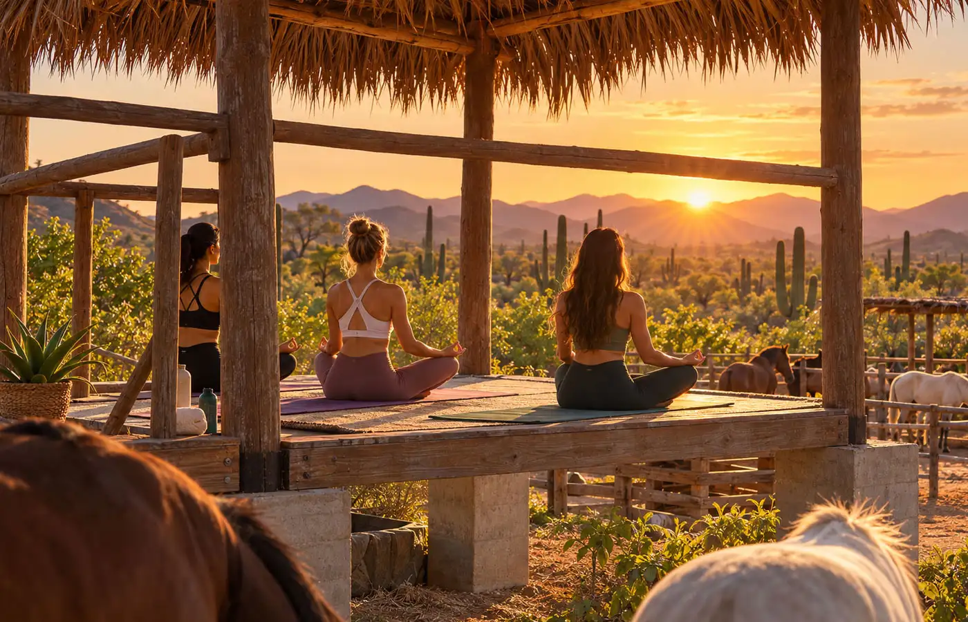 Sunrise; Yoga, Breakfast & Saddle