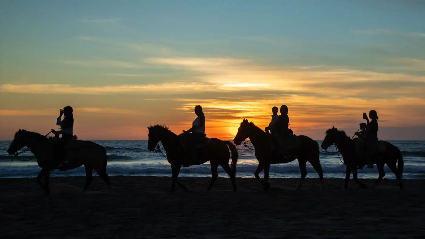 Sunset Deluxe Experience horseback ride along the Baja coast